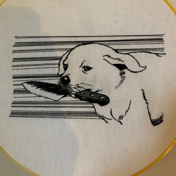 Doggie with knife meme embroidery! - Picture 2 of 5